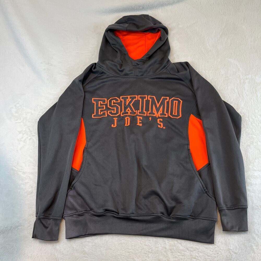Eskimo Joe's Hoodie M Gray Orange Long Sleeve